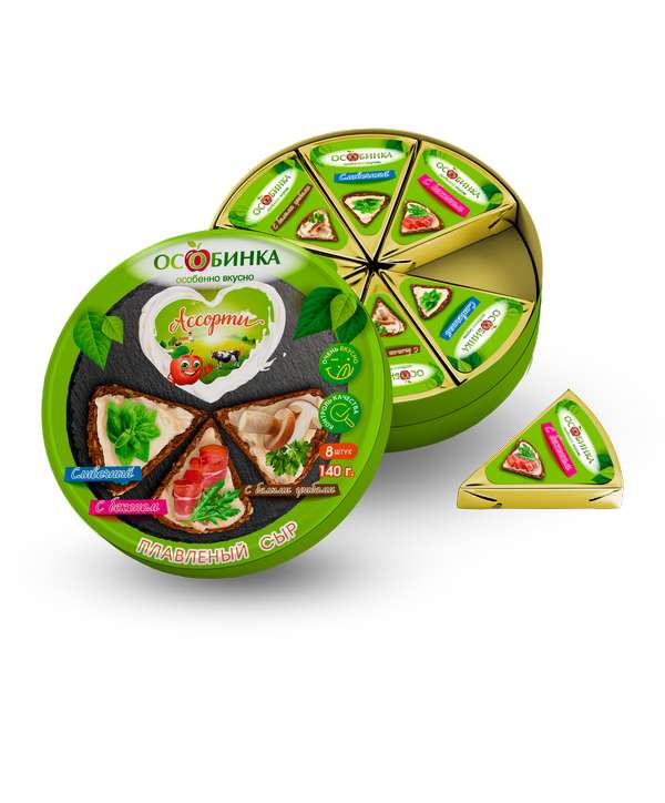 Упаковка Сыр плавленый - аренда торгового знака Особинка